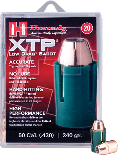 Hornady 50 Caliber Saboted Bullet 44 240 Grain Jhp 20-Count