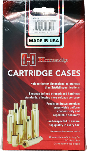 Hornady Unprimed Cases 222 Remington 50-Pack 5-Pack/Cs