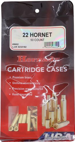 Hornady Unprimed Cases 22 Hornet 50-Pack 5-Pack/Cs
