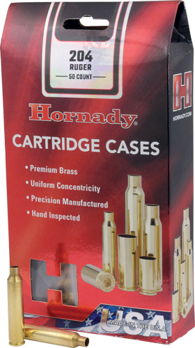 Hornady Unprimed Cases 204 Ruger 50-Pack 5-Pack/Cs