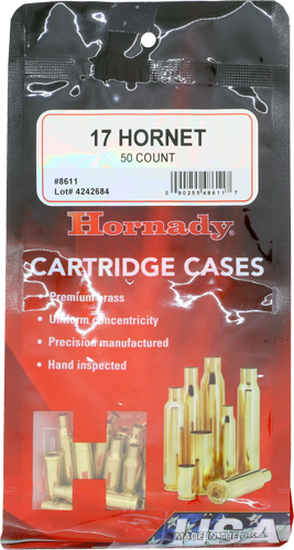 Hornady Unprimed Cases 17 Hornet 50-Pack 5-Pack/Cs