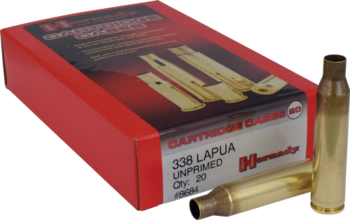 Hornady Unprimed Cases 338 Lapua Magnum 20-Pack 5-Pack/Cs