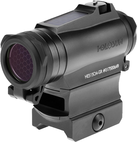Holosun 515 Enclosed Green Mlt Reticle Solar 65 MOA/2 MOA 20mm