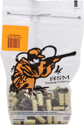HSM Ammo Brass 40 Sw Once Fired Unprimed 100-Pack