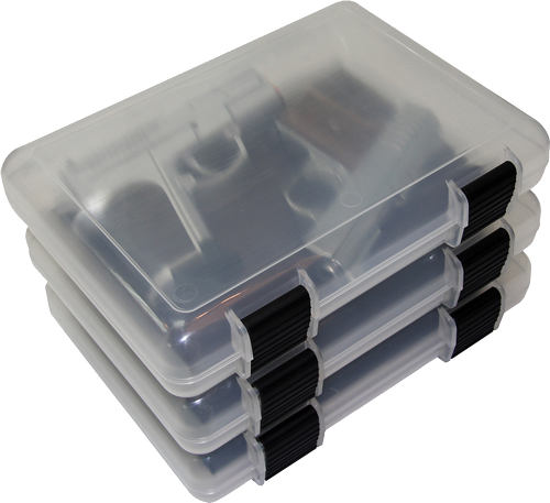 MTM In-Safe Handgun Storage 9" Clear Smoke 3-Pack Case