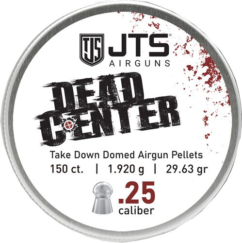 Jts Group Pellets Dead Center .25 Caliber Domed 29.63 Grain 150-Count