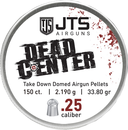 Jts Group Pellets Dead Center .25 Caliber Domed 33.80 Grain 150-Count
