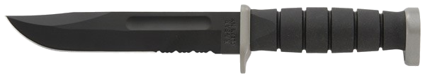 KA-BAR Knives D2 Extreme 7" Serr with Plastic Sheath Knife
