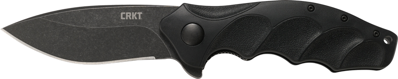 CRKT Foresight 3.53" Plain Edge Assisted Open Black/Black