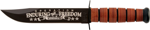 KA-BAR Knives Usmc Oef Afghanistan 7" with Leather Sheath Usmc