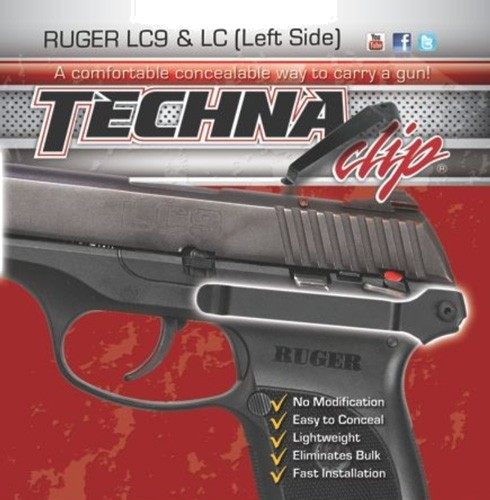 Techna Clip Ruger LC9/LC380 Left Handgun Retention Clip