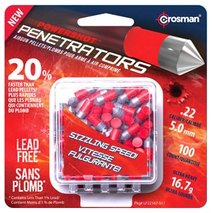 Crosman Pellets Flight Penetrator 22 16.7 Grain 100-Count