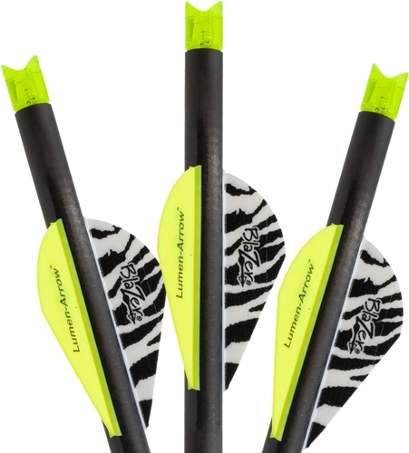 Lumenok Crossbow Arrow 20" Carbon Green Lighted Crescent Nock 3-Pack