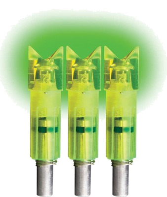 Lumenok Lighted Nock Crossbow Green Crescent Easton Carbon 3-Pack
