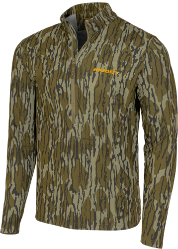 Muddy Apparel Trx Lightweight Quarter Zip Mossy Oak Bottomland Large
