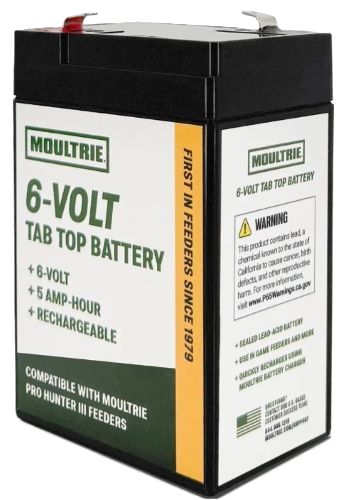 Moultrie 6V Tab Top Battery for Feeder Recharable
