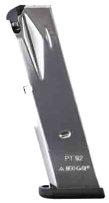 MEC-GAR MAGAZINE TAURUS PT92 9MM LUGER 15RD NICKEL