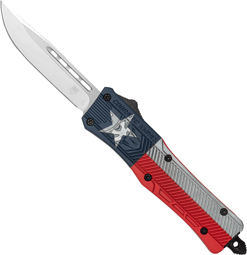 Cobratec Knives Medium CTK1 Otf Texas State Flag Crkte 3" Drop Pnt