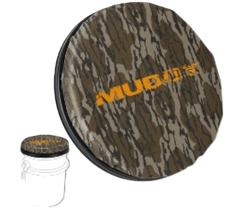 Muddy 5-Gallon Bucket Swivel Top Seat Mossy Oak Bottomland