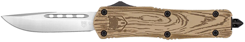 Cobratec Knives Medium FS3 Otf 3" D2 Wood Grain Cerakote Drop Point