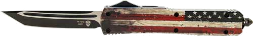 Templar Knife Slim Otf Wood Us Flag 3.1" Tanto Knife