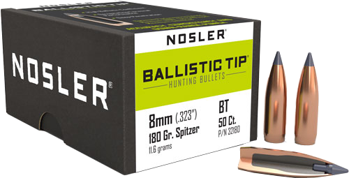 Nosler Bullets Ballistic Tip Bullets – .323 180 Grain 50-Pack