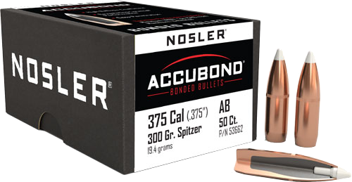 Nosler 375 Caliber .375 Accubond 50-Count 300 Grain Bullets – 50-Pack