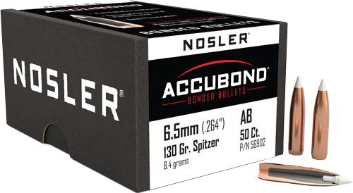 Nosler 264 Accubond 50-Count 6.5mm 130 Grain Bullets – 50-Pack