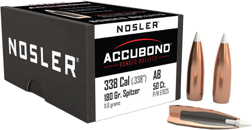 Nosler 338 Caliber .338 Accubond 50-Count 180 Grain Bullets – 50-Pack