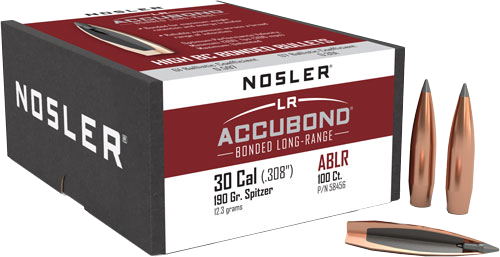 Nosler 30 Caliber .308 Accubond LR 100-Count .308 Win 190 Grain Bullets – 100-Pack