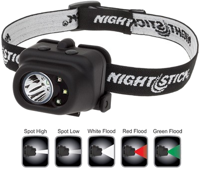 NightStick Multi-Function 210 Lumen Green/Red Headlamp