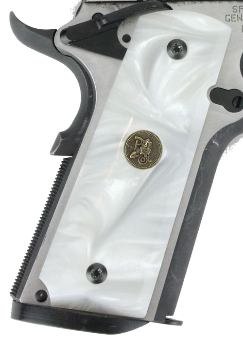 Pachmayr Grips 1911 Full Size White Pearl Smooth Grip