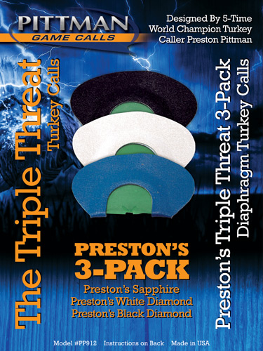 Pittman Game Calls Triple Threat Combo Diaphragm Pack
