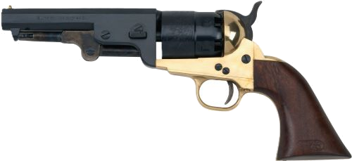 E.m.f 1851 Navy Brass Sheriff .44 Caliber 5.5" Engraved Blade/Walnt