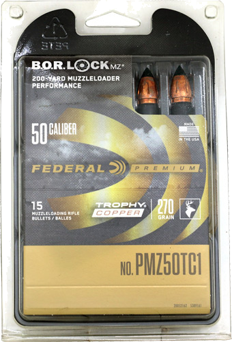 Federal 50 Caliber 270 Grain Trophy Mz/Bor Lock 10bx/C