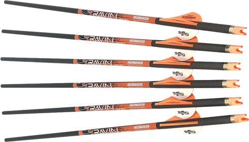 Ravin Crossbow Arrow Carbon with 2" Offset Vanes 400 Grain .003" 6-Pack