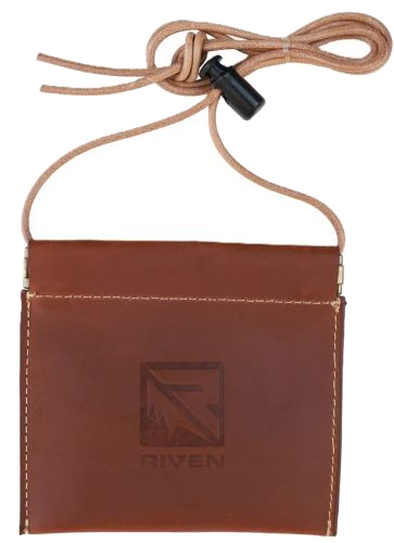 Riven Leather Diaphragm Call with Lanyard Pouch