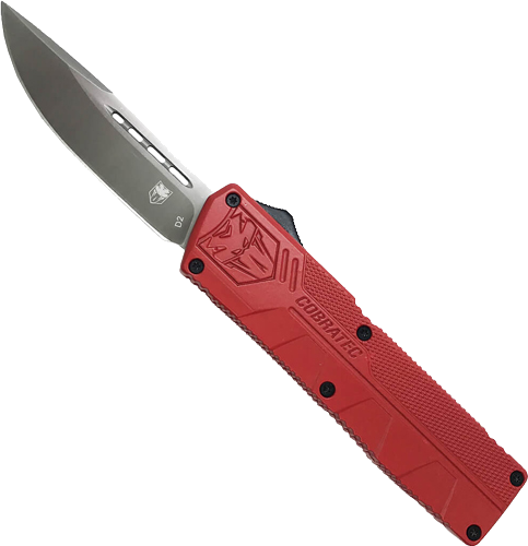 Cobratec Knives Lightweight OTF 3.25" Drop Point – Red
