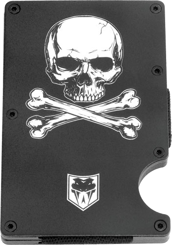 Cobratec Knives Rfid Jolly Roger Aluminum Wallet & Money Clip