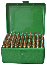 MTM Ammo Box Medium 100-Round Flip Top Style Green Rifle