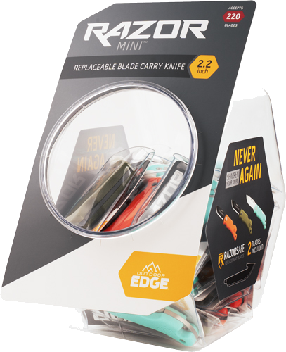 Outdoor Edge Razor-Mini 2.2" Fishbowl 18 Knives Knife