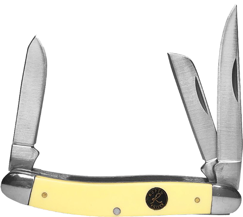 American Buffalo Knife & Tool Roper Pecos Stockman 2.5" Liner Lock Cream Handles