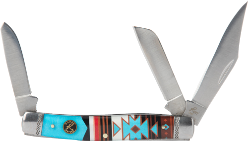 American Buffalo Knife & Tool Roper Sunset Series 2 Western Stockman 3-Blade