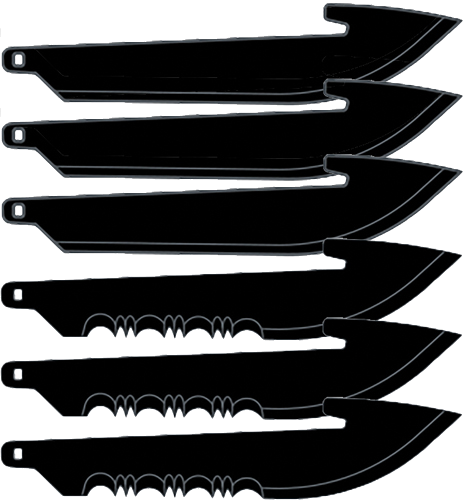 Outdoor Edge 2.5" Replacement Blades 6-Pack Drop Pnt Combo