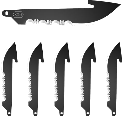 Outdoor Edge 3" Drop Point with Serrations Rep Blades 6-Blades