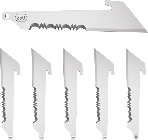 Outdoor Edge 2.5" Utility Blds with Serrations Blade 6-PK