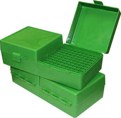 MTM Ammo Box Small 200-Round Flip Top Style Green Rifle
