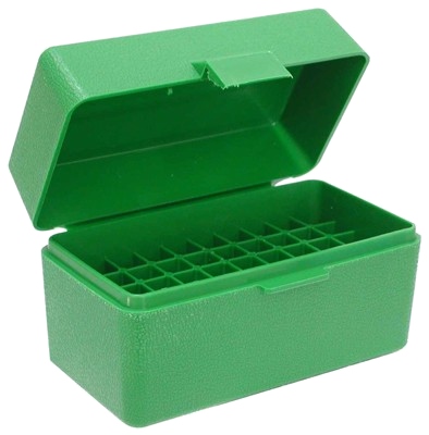 MTM Ammo Box Small 50-Round Flip Top Style Green Rifle
