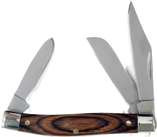 Ruko Folder 3.5" Pakkawood Handle Clamshell Knife