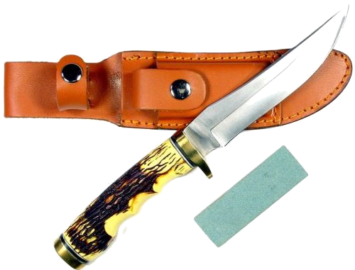Ruko Fixed Blade Hunting 5" Delrin Deer Horn Handle Knife